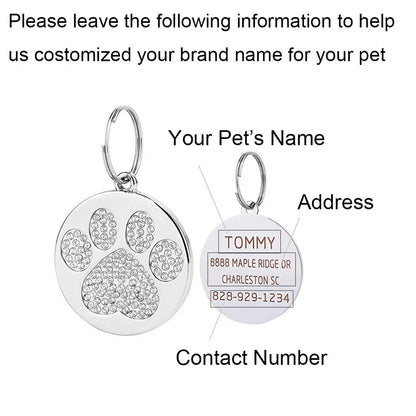 Personalized Address Tags for Dogs Id Tags Dog Tag Engraved Custom Dog Tag Dog Collar for Cats Dog Name Tag Pet Id Tag Collars