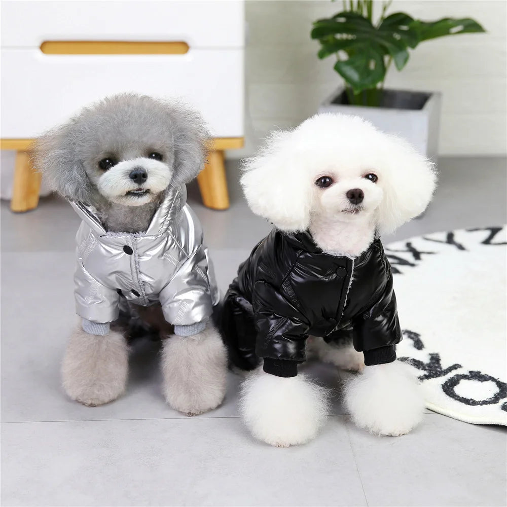 Ropa para perros, ropa cálida de invierno para perros pequeños, abrigo para cachorros, ropa gruesa, chaqueta impermeable para perros, ropa de algodón para mascotas