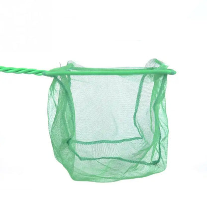 Portable Fish Net Long Handle Square Aquarium Accessories Fish Tank Landing Net Fishing Net Fish Floating Objects Cleaning Tool