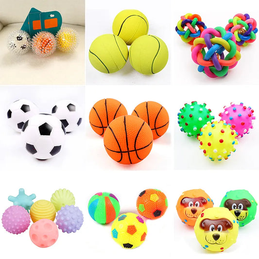 1 Uds. De pelotas para perros chirriantes de 6cm de diámetro, juguetes para perros pequeños, juguete masticable de goma para cachorros, juguetes para perros, mascotas, brinquedo cachorro