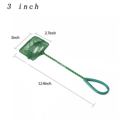 Portable Fish Net Long Handle Square Aquarium Accessories Fish Tank Landing Net Fishing Net Fish Floating Objects Cleaning Tool