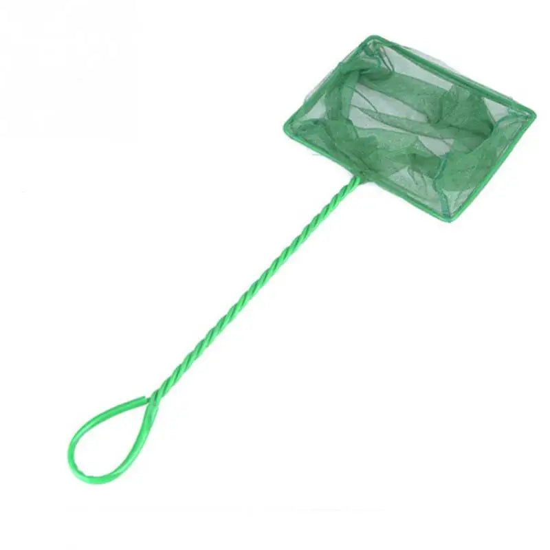 Portable Fish Net Long Handle Square Aquarium Accessories Fish Tank Landing Net Fishing Net Fish Floating Objects Cleaning Tool