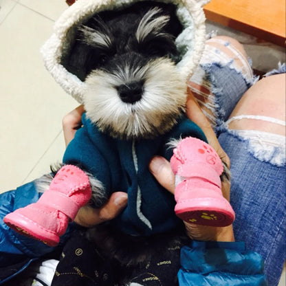 Zapatos cálidos de invierno para mascotas, zapatos antideslizantes para perros pequeños, botas de nieve para perros y gatos, Zapatos para mascotas Chihuahua Shih Tzu, superventas