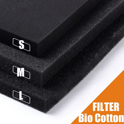 Aquarium Filter Bio. Sponge S/M/L/XL Biochemical Cotton Fish Tank Pond Foam Sponge Filter Black Multiple Size