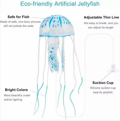 Artificial Swim Luminous Jellyfish Aquarium Decoration Fish Tank Underwater Live Plant Luminous Ornament Aquatic Landscape