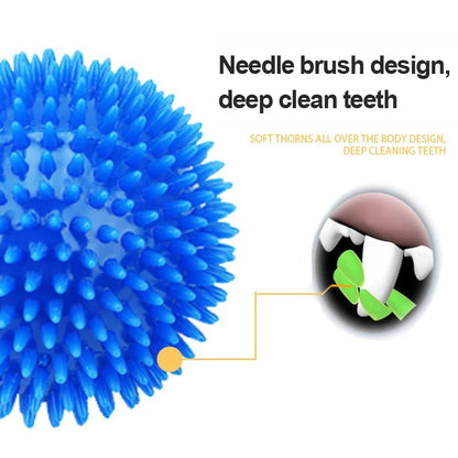 Small Dog Pets Chewing Toy Molar Cleaning Tooth TPR Bite-Resistant Hedgehog Ball Puppy Interactive Play Puzzle Toys Pet Supplies