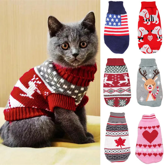 Bonito suéter para Gato, disfraz de invierno, ropa cálida para Mascotas para Gatos, jersey Katten Sphynx, ropa para Mascotas, productos para Gatos