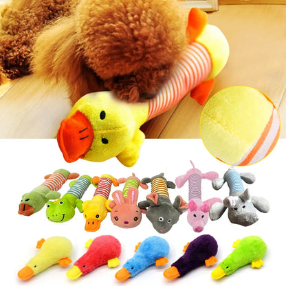 Pet Dog Toy Squeak Plush Toy For Dogs Supplies Fit for All Puppy Pet Sound Toy Funny Durable Chew Molar  Cute Toy Pets Supplies