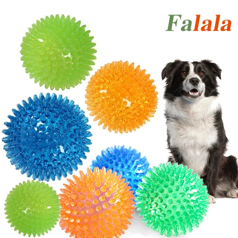 Juguete para masticar para perros pequeños, limpieza Molar de dientes TPR, bola de erizo resistente a mordeduras, juego interactivo para cachorros, rompecabezas, juguetes, suministros para mascotas