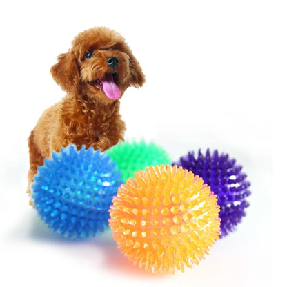 Juguete para masticar para perros pequeños, limpieza Molar de dientes TPR, bola de erizo resistente a mordeduras, juego interactivo para cachorros, rompecabezas, juguetes, suministros para mascotas