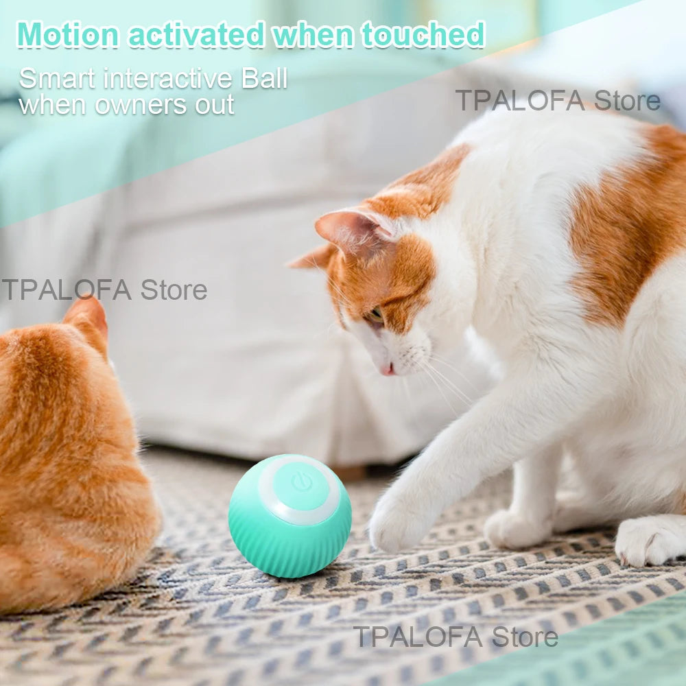 Juguetes para Gato inteligente, pelota eléctrica para gatos, pelota rodante automática, juguetes interactivos para gatos, juguetes para mascotas, accesorios para gatos que juegan en interiores