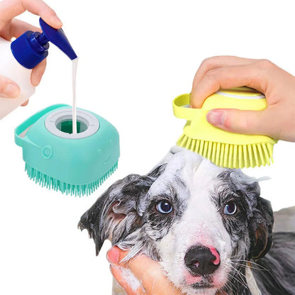 Baño cachorro perro gato guantes de masaje para baño cepillo suave seguridad silicona accesorios para Mascotas para perros gatos herramientas Mascotas productos