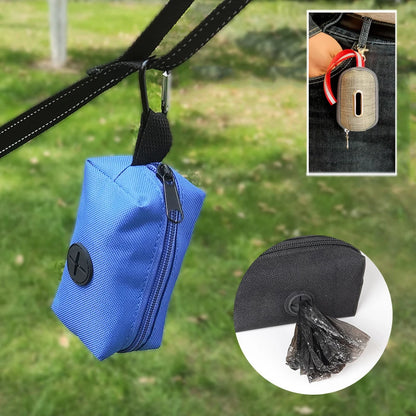 Pet Puppy Cat Pick Up Poop Bag Dispenser Portable Dog Poop Waste Bag Holder Outdoor Pets Supplies Garbage Bags Organizer