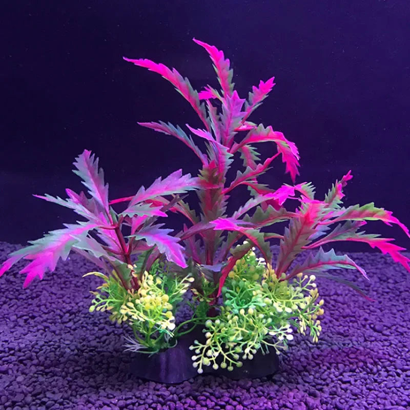 12 Kinds Artificial Aquarium Decor Plants Water Weeds Ornament Aquatic Plant Fish Tank Grass Decoration Accessories 14cm