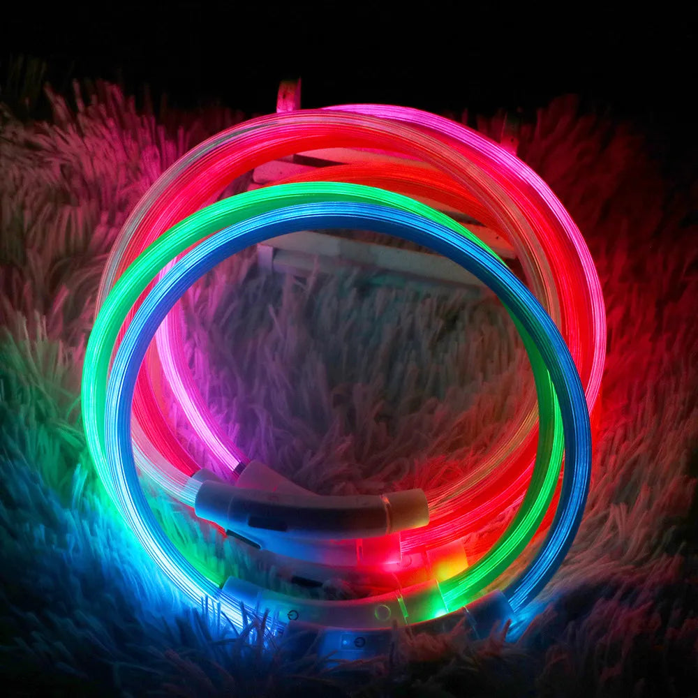 Collar Led para perro, Collar luminoso con Usb para perro y gato, luz Led de 3 modos, Collar LED brillante para prevención de pérdidas, accesorios para perros y mascotas