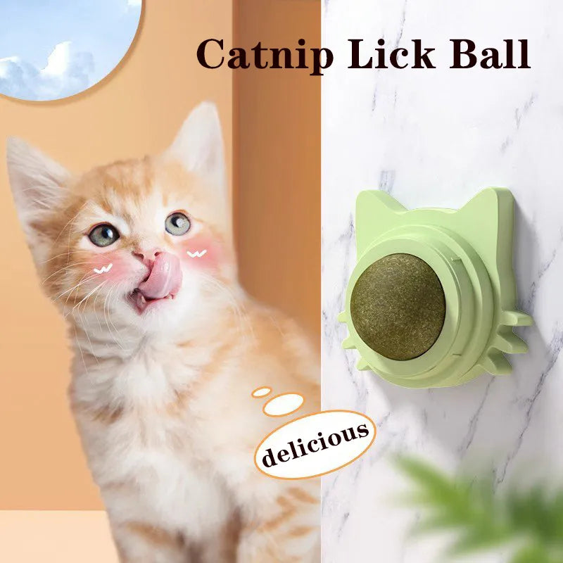 Bola de hierba gatera para Gato, piruleta pegada, Gatos de menta en la pared, Bola de energía para Mascotas, productos para aperitivos, accesorios para Gato