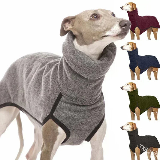 Ropa para Mascotas de cuello alto para perros medianos y grandes, abrigo cálido de invierno para perros grandes, jerseys de Gran Danés, suministros para Mascotas